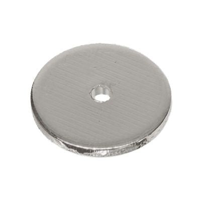 Metallperle, Scheibe, ca. 10 mm, versilbert, #