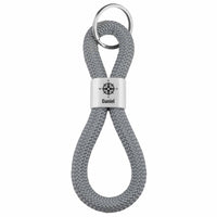 Personalisierbares Zwischenstück "Kompass" + Text für Segeltau Schlüsselanhänger, versilbert (10 mm Segeltau)