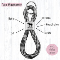 Personalisierter Schlüsselanhänger Segeltau | Pferd + Wunschtext |Ideen für Personalisierung