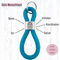 Personalisierter Schlüsselanhänger Segeltau | Regenbogen & Schulkind + Wunschtext |Ideen für Personalisierung