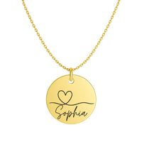 Personalisierte Halskette vergoldet | Gravur Herz & Name | Vergoldet | Geschenk Freundin | Initialen | Datum | Schmuck Damen