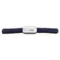 Personalisierbarer Magnetverschluss Edelstahl | Gravur mit Name oder Datum | DIY Segeltau 6 mm Armbandverschluss | Geschenk Männer & Frauen