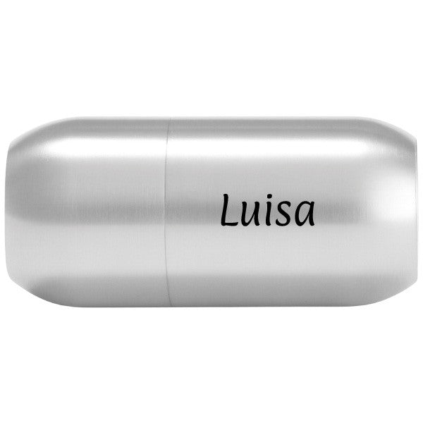 Personalisierbarer Magnetverschluss Edelstahl | Gravur mit Name oder Datum | DIY Segeltau 6 mm Armbandverschluss | Geschenk Männer & Frauen