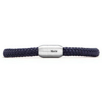 Personalisierbarer Magnetverschluss Edelstahl | Gravur mit Name oder Datum | DIY Segeltau 6 mm Armbandverschluss | Geschenk Männer & Frauen