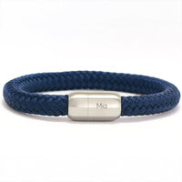 Magnetverschluss mit Gravur 8 mm | Edelstahl silberfarben | Personalisierbarer Verschluss für Segeltauarmband | Name Datum Text | DIY
