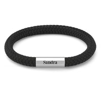Personalisierbarer Magnetverschluss Edelstahl für 5 mm Segeltau | Gravur Name, Initialen oder Datum | Armband selbermachen | Geschenkidee