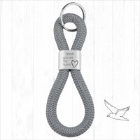 Personalisierter Schlüsselanhänger Segeltau |Gravur  You are my home + Wunschtext | Geschenk Freund | Liebe | Einzug | Jahrestag | Name