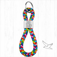Personalisierter Schlüsselanhänger Segeltau |Gravur  You are my home + Wunschtext | Geschenk Freund | Liebe | Einzug | Jahrestag | Name